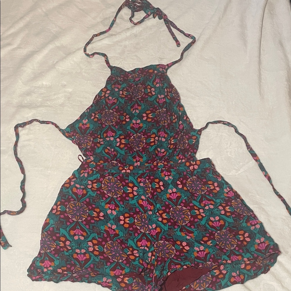 Free People  One Piece in Burgundy and Teal